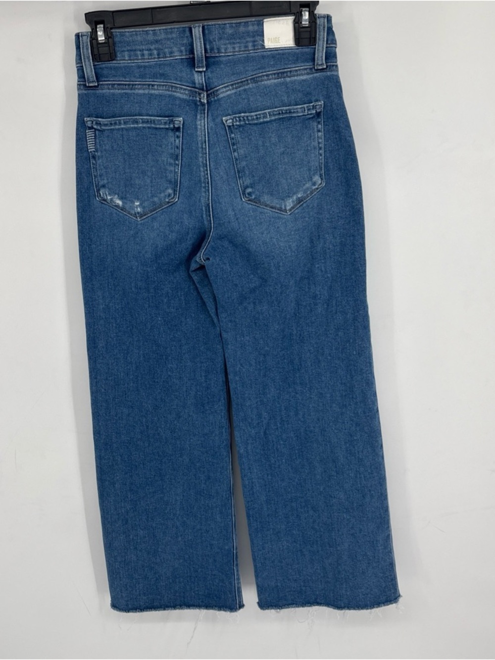 PAIGE Anessa dark Blue Denim Flare Jeans - Classic Five-Pocket - Picture 6 of 11